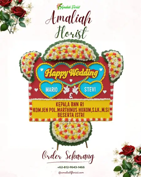 Papan Bunga Pernikahan Gedong Dalam